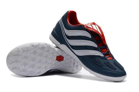 Adidas Predator Precision Indoor Soccer Cleats IC Blue White Red - SocSports