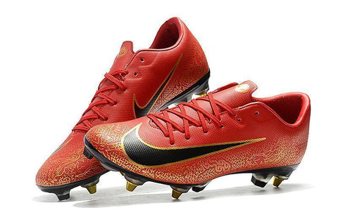 Nike Mercurial Vapor XII PRO SG Red Gold Lining - SocSports