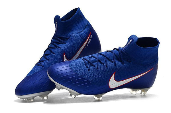 NIKE Mercurial Superfly VI 360 Elite FG Blue White Orange Lining - SocSports