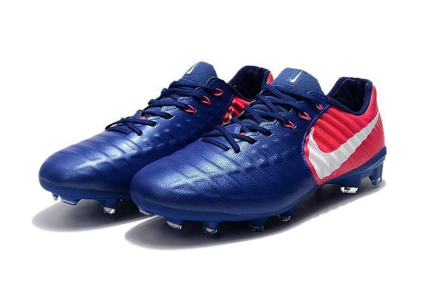 Nike Tiempo Legend VII FG Soccer Cleats Blue Pink White - SocSports