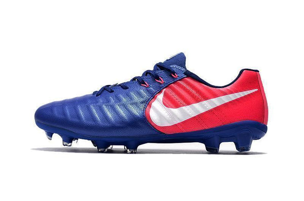 Nike Tiempo Legend VII FG Soccer Cleats Blue Pink White - SocSports