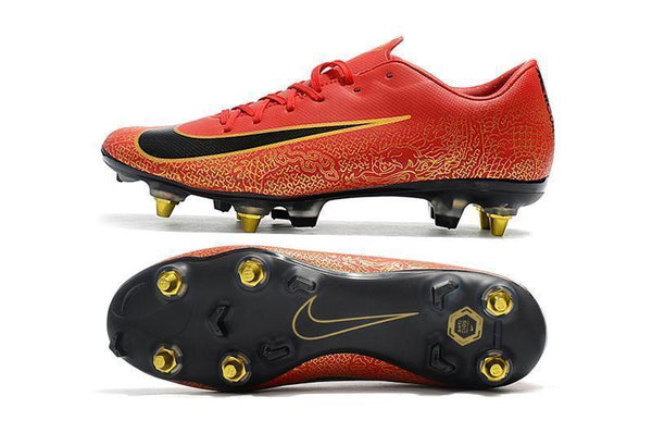 Nike Mercurial Vapor XII PRO SG Red Gold Lining - SocSports