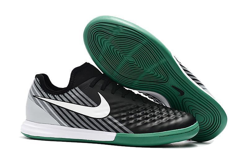 Nike MagistaX Finale II IC Soccer Shoes Green Black White - SocSports