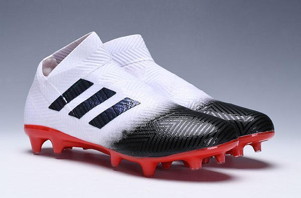 adidas Nemeziz 18+ FG White Black Red - SocSports