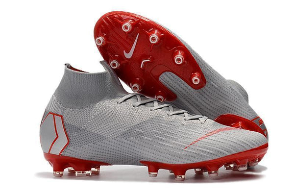NIKE Mercurial Superfly VI 360 Elite AG High Cut Silver Red - SocSports