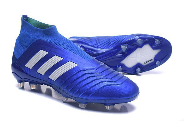 Adidas Predator 18+ FG Soccer Cleats Royal Blue White - SocSports