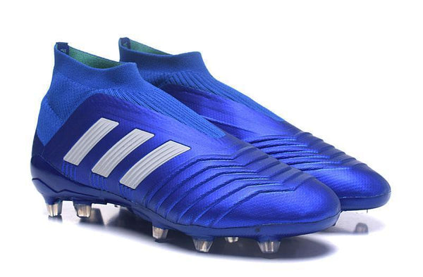Adidas Predator 18+ FG Soccer Cleats Royal Blue White - SocSports
