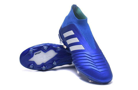 Adidas Predator 18+ FG Soccer Cleats Royal Blue White - SocSports