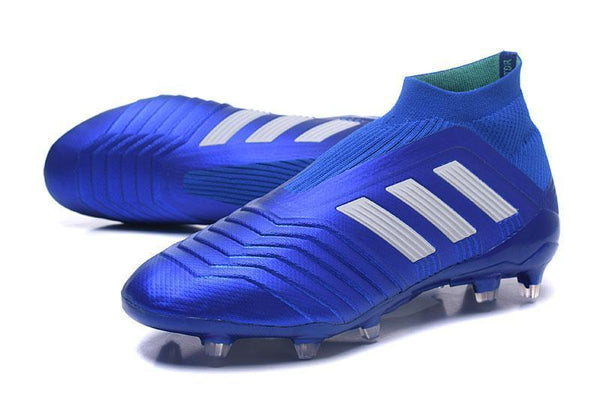 Adidas Predator 18+ FG Soccer Cleats Royal Blue White - SocSports