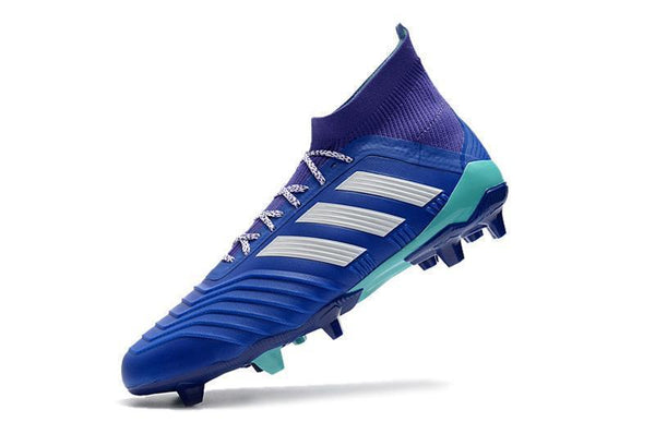 Adidas Predator 18.1 FG Soccer Cleats Purple Blue White turquoise - SocSports