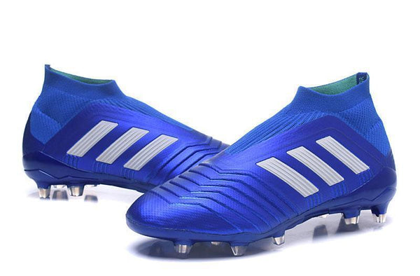 Adidas Predator 18+ FG Soccer Cleats Royal Blue White - SocSports