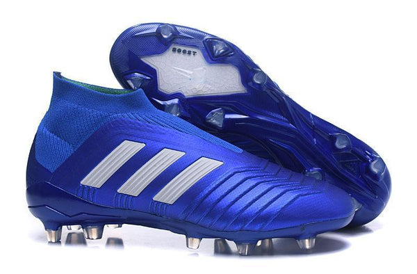 Adidas Predator 18+ FG Soccer Cleats Royal Blue White - SocSports