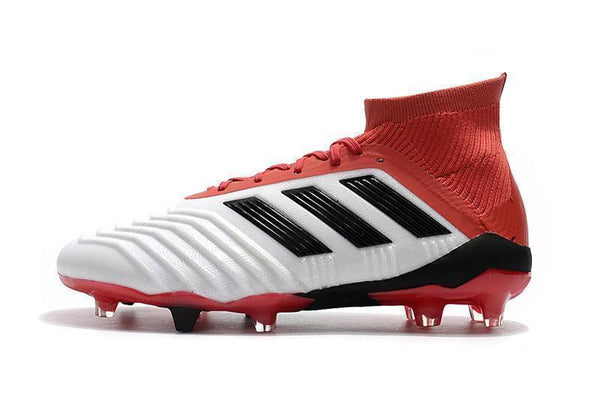 Adidas Predator 18.1 FG Soccer Cleats Red White Retro Black - SocSports