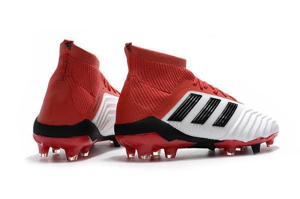 Adidas Predator 18.1 FG Soccer Cleats Red White Retro Black - SocSports