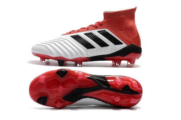 Adidas Predator 18.1 FG Soccer Cleats Red White Retro Black - SocSports