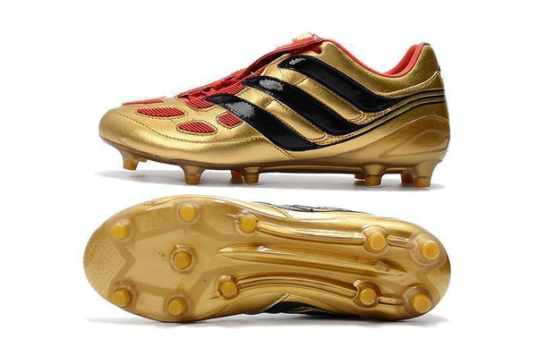 Adidas Predator Precision FG Soccer Cleats Golden Red Black - SocSports