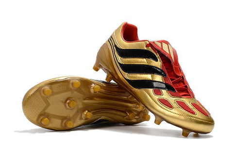 Adidas Predator Precision FG Soccer Cleats Golden Red Black - SocSports