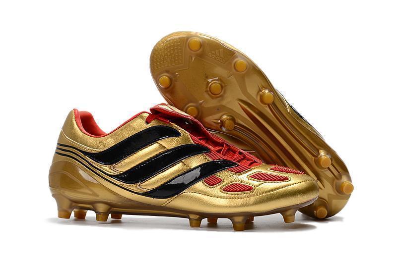 Adidas Predator Precision FG Soccer Cleats Golden Red Black - SocSports