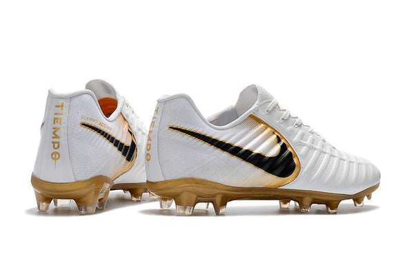 Nike Tiempo Legend VII FG Soccer Cleats White Golden - SocSports