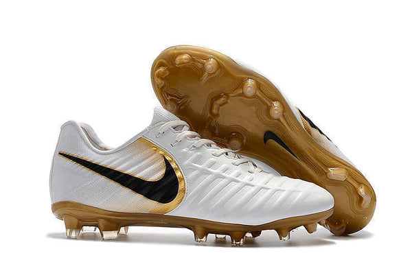 Nike Tiempo Legend VII FG Soccer Cleats White Golden - SocSports