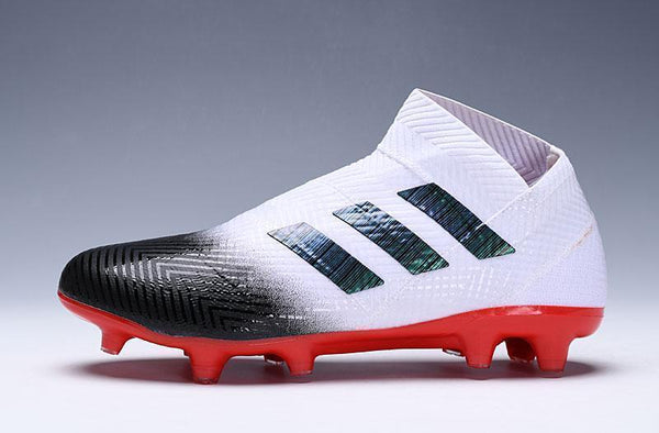 adidas Nemeziz 18+ FG White Black Red - SocSports