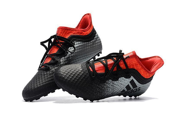 Adidas X Tango 16.1 Turf Soccer Cleats Grey Black Solar Red - SocSports