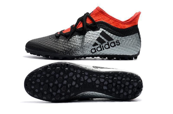 Adidas X Tango 16.1 Turf Soccer Cleats Grey Black Solar Red - SocSports