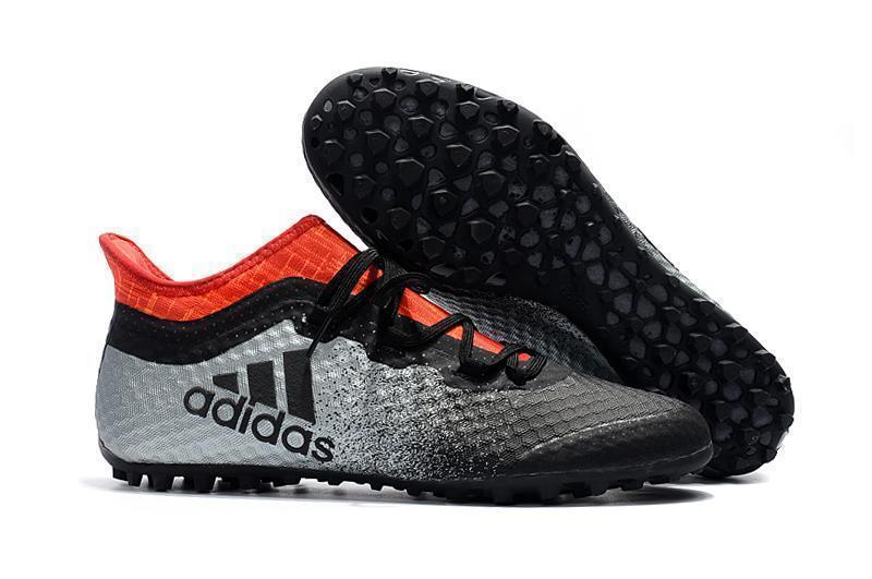 Adidas X Tango 16.1 Turf Soccer Cleats Grey Black Solar Red - SocSports