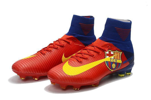 Nike Mercurial Superfly V Barcelona FG Soccer Cleats Red Blue Yellow - SocSports