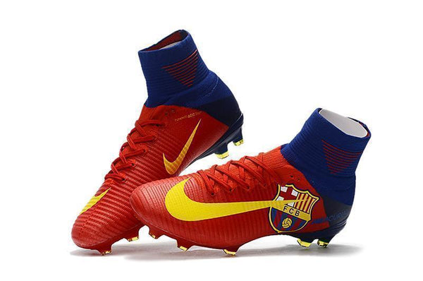 Nike Mercurial Superfly V Barcelona FG Soccer Cleats Red Blue Yellow - SocSports