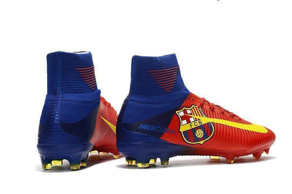 Nike Mercurial Superfly V Barcelona FG Soccer Cleats Red Blue Yellow - SocSports