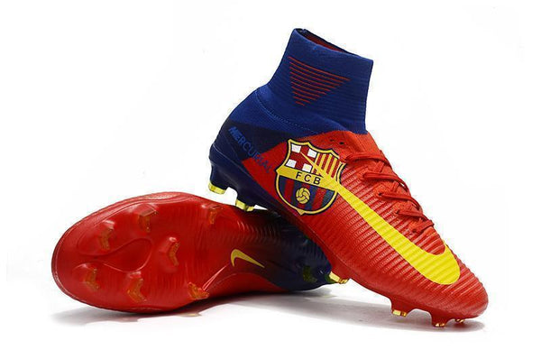 Nike Mercurial Superfly V Barcelona FG Soccer Cleats Red Blue Yellow - SocSports