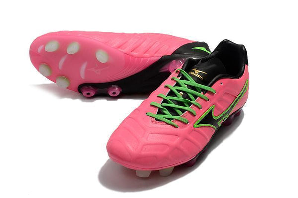 Mizuno Rebula V1 FG Soccer Cleats Pink Black Green - SocSports