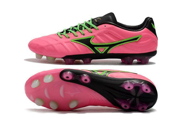 Mizuno Rebula V1 FG Soccer Cleats Pink Black Green - SocSports