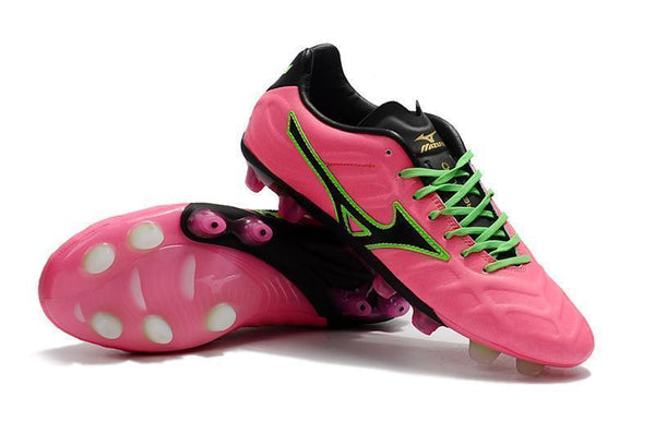 Mizuno Rebula V1 FG Soccer Cleats Pink Black Green - SocSports