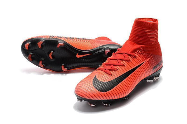 Nike Mercurial Superfly V FG Soccer Cleats Red Black - SocSports
