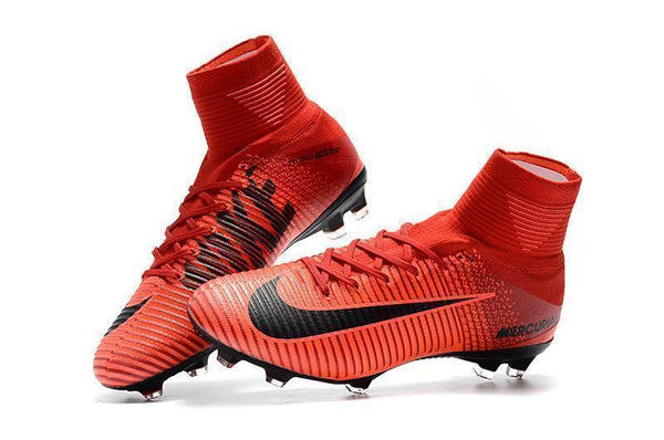 Nike Mercurial Superfly V FG Soccer Cleats Red Black - SocSports