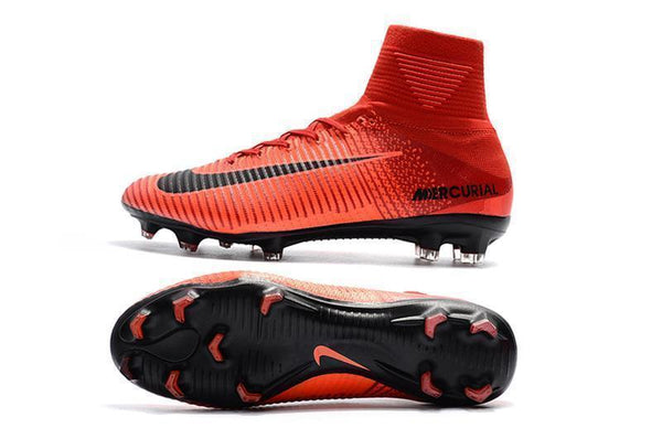 Nike Mercurial Superfly V FG Soccer Cleats Red Black - SocSports
