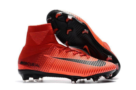 Nike Mercurial Superfly V FG Soccer Cleats Red Black - SocSports