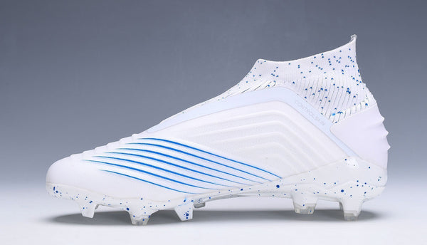 Adidas Predator 19.1 FG White Blue no Lace - SocSports
