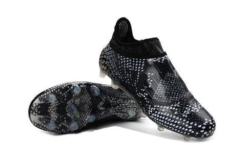 Adidas X 16+ Purechaos FG/AG Soccer Cleats Black Grey Snakeskin - SocSports