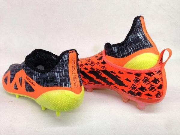Adidas Glitch Skin 17 FG Soccer Shoes Orange Black Gold - SocSports