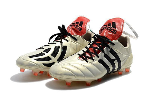 Adidas Predator Mania Champagne FG Soccer Cleats Off White Black Red - SocSports