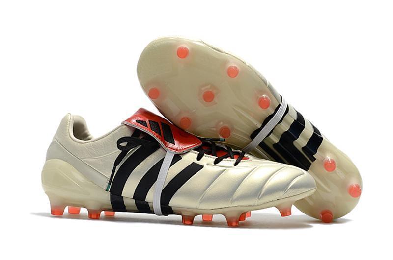Adidas Predator Mania Champagne FG Soccer Cleats Off White Black Red - SocSports