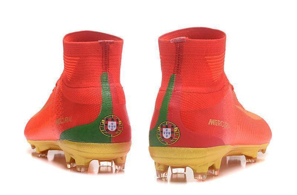 Nike Mercurial Superfly V CR7 FG Soccer Cleats Red Golden - SocSports