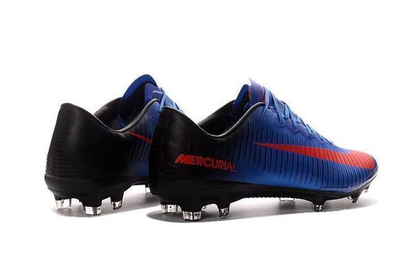 Nike Mercurial Vapor XI FG Soccer Cleats Blue Black Red - SocSports