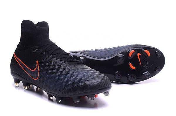 Nike Magista Obra II FG Football Shoes Black Total Crimson - SocSports