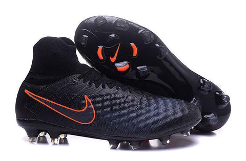 Nike Magista Obra II FG Football Shoes Black Total Crimson - SocSports