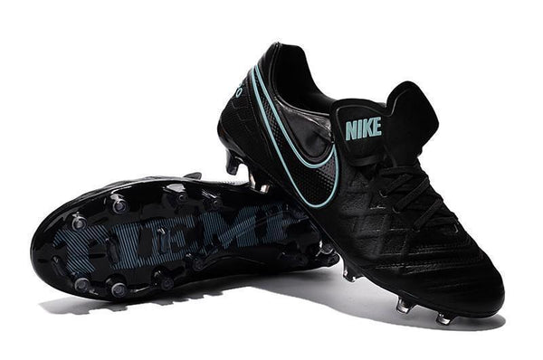 Nike Tiempo Legend VI FG Soccer Cleats Black Hyper Turquoise - SocSports