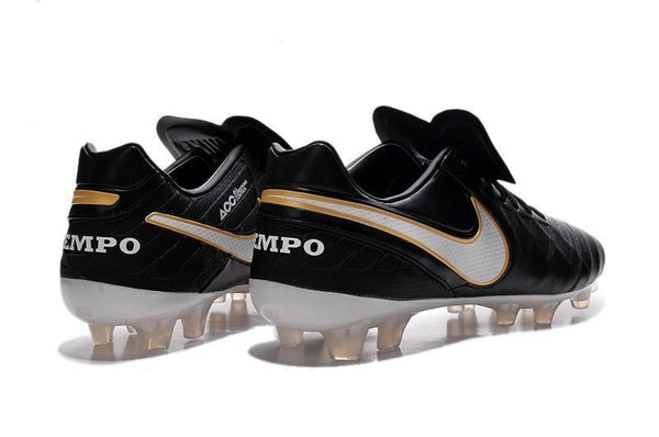 Nike Tiempo Legend VI FG Soccer Cleats Black White Gold - SocSports